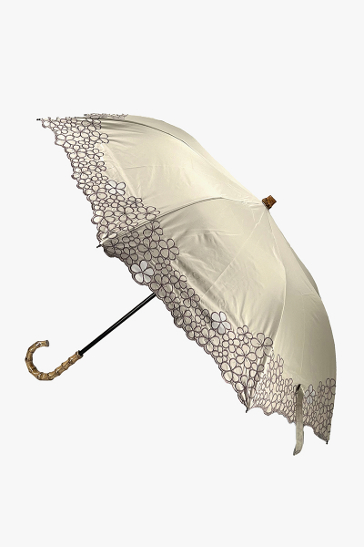 hypnotizeworks】マーガレット 晴雨兼用 バンブー2段折りたたみ傘 